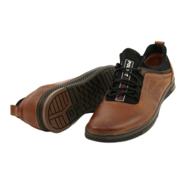 Polbut Sapatos casuais de couro masculino K24 1337 castanho 3