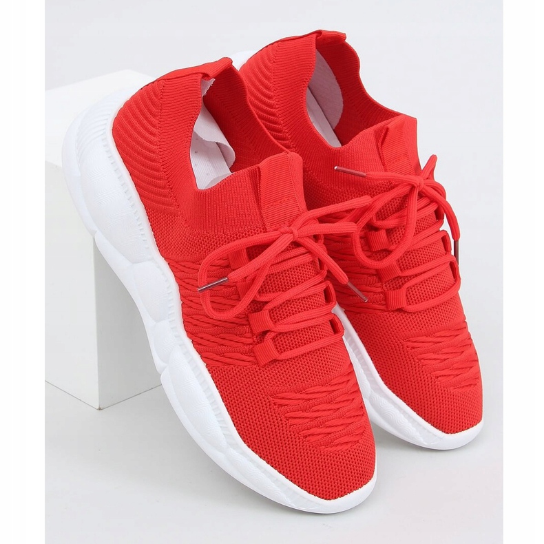 Red LA40 Red meias sapatos esportivos vermelho 1