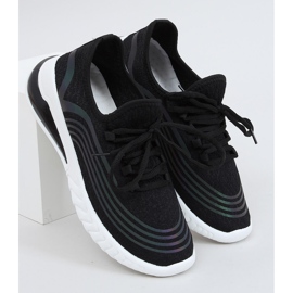 Black 3436 Black meias calçado desportivo preto 1