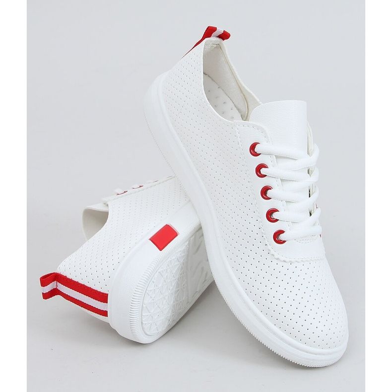 Tênis feminino branco e vermelho LA42 Vermelho 1