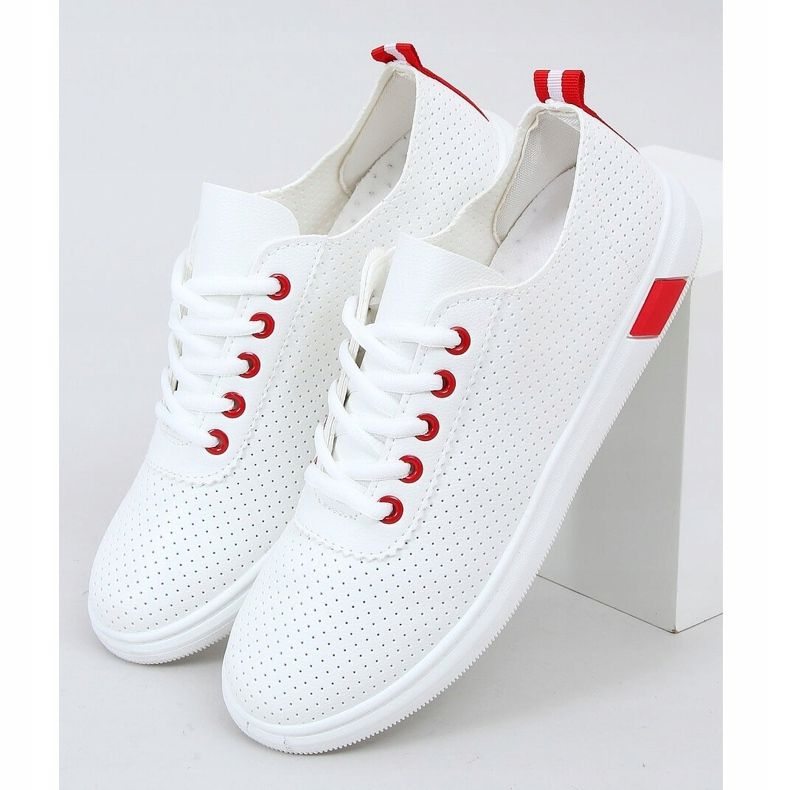Tênis feminino branco e vermelho LA42 Vermelho 2