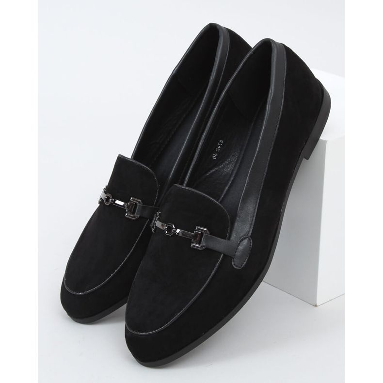 Mocassins femininos negros 8742 Preto 1
