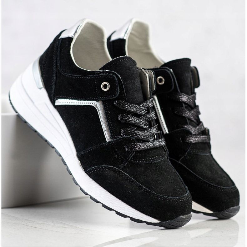 Filippo Calçados Esportivos de Couro Preto 1