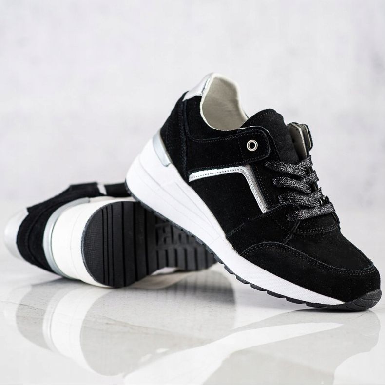 Filippo Calçados Esportivos de Couro Preto 2