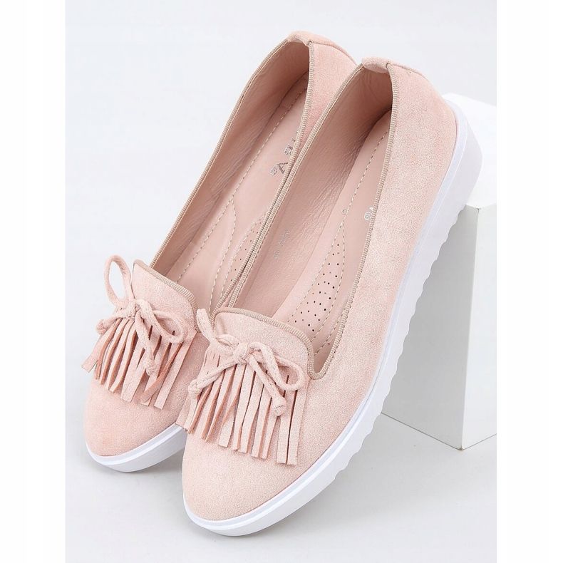 Mocassins com franjas rosa 6429 rosa 1