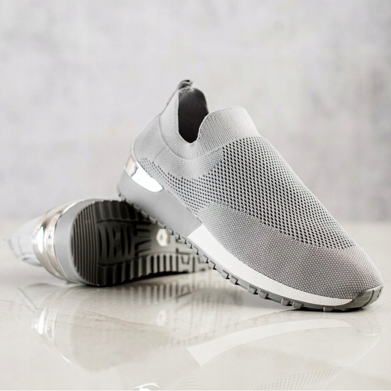 SHELOVET Tênis Têxtil Openwork cinza 1