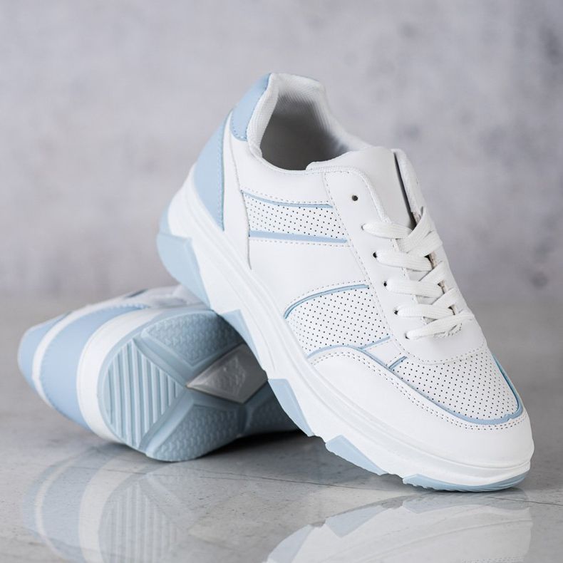 SHELOVET Calçados Esportivos Casuais branco azul 1