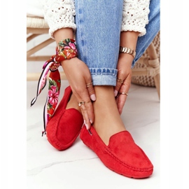 PH1 Mocassins de camurça vermelho San Marino feminino 1