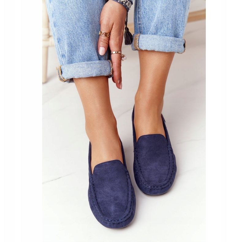 PH1 Mocassins de camurça feminino azul marinho San Marino azul-marinho 2