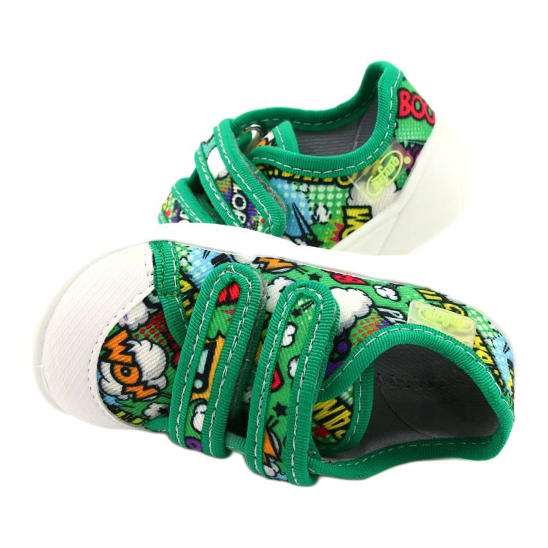 Befado Velcro Tênis Bang 907P122 multicolorido verde 3