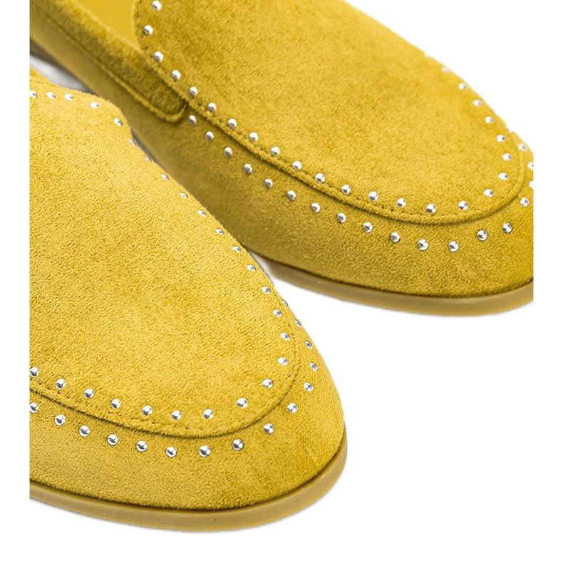 Mocassins de mostarda feitos de eco-camurça da Hope amarelo 1