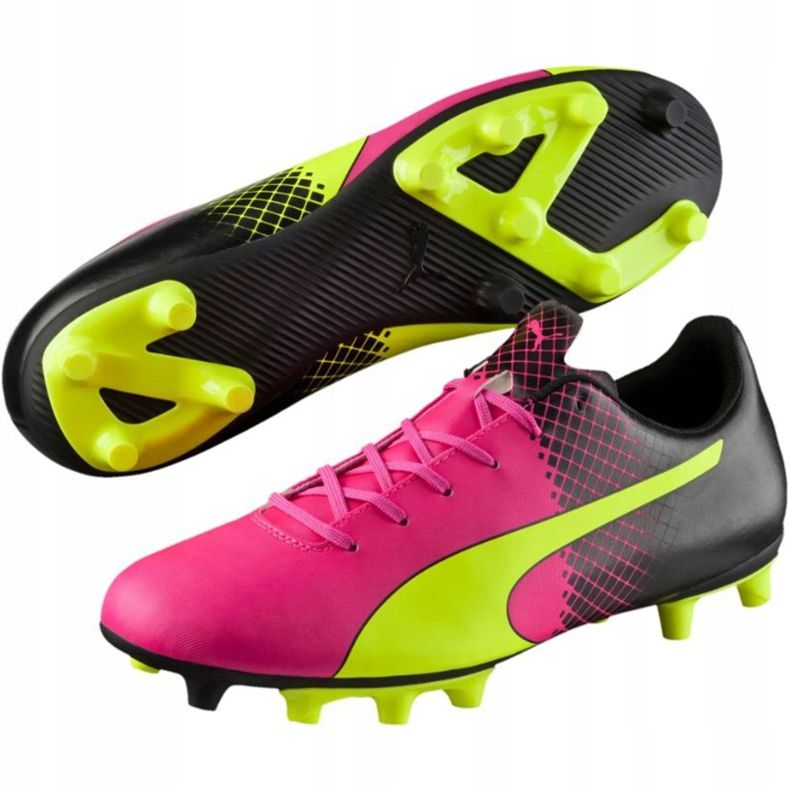 Chuteiras Puma evoSPEED 5.5 Tricks Fg M 10359601 amarelo, amarelo, rosa amarelo 1