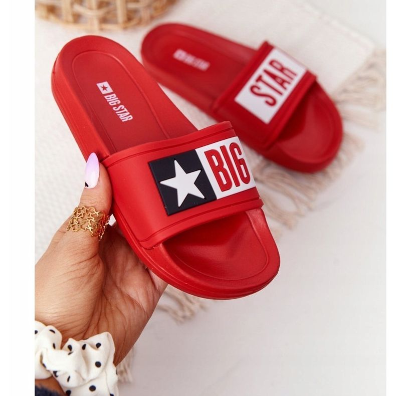Chinelos infantis Big Star DD374153 vermelho 1