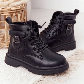 Apawwa Botas infantis com bolso preto TikTok 1