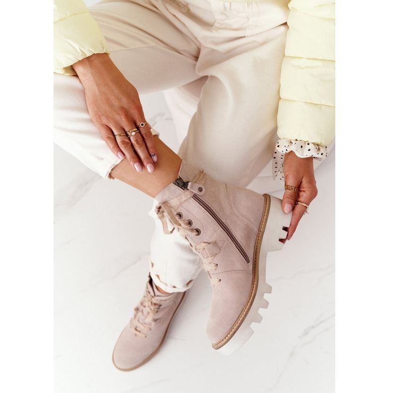 Botas de camurça a céu aberto Maciejka Beige 05033-04 castanho 1