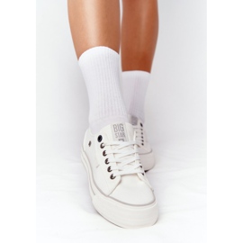 Tênis feminino na plataforma branca Big Star HH274052 branco 2