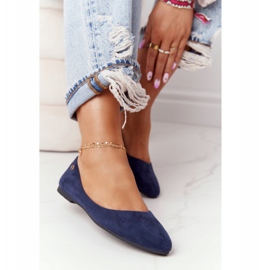 Bailarinas de camurça Sergio Leone BL622 azul marinho 2