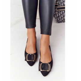 Bailarinas de camurça com fivela Sergio Leone BL623 preta preto 2 Bailarinas de camurça com fivela Sergio Leone BL623 preta preto 2