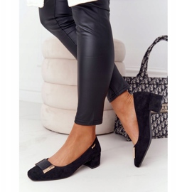 Bombas de Camurça no Salto Sergio Leone PB142 Preto 1