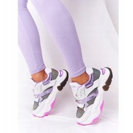 Calçados esportivos com sola grande GOE HH2N4038 branco-violeta 2