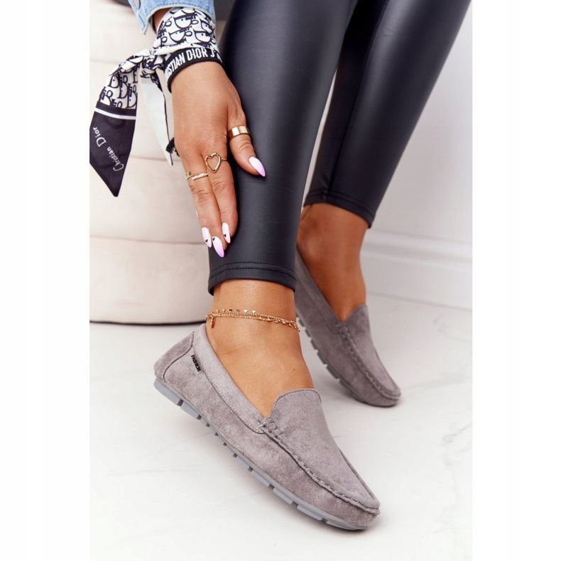PH1 Mocassins de camurça feminino cinza San Marino 2