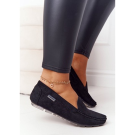 PH1 Mocassins pretos de camurça San Marino feminino 1