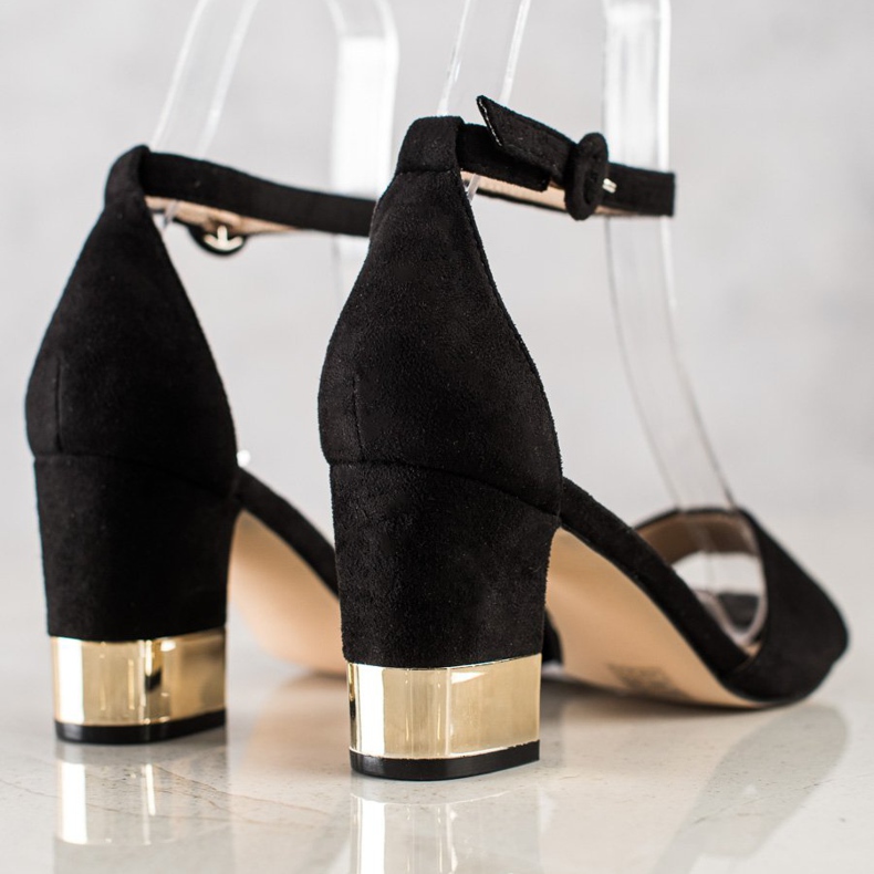 Filippo Sandálias Com Salto Decorativo preto 1