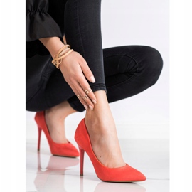 Kayla Clássico Coral Heels vermelho 2