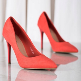 Kayla Clássico Coral Heels vermelho 1