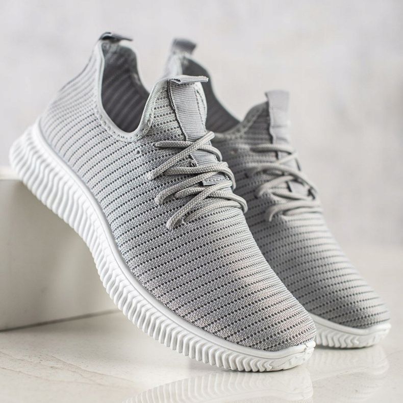 SHELOVET Tênis confortáveis cinza 1