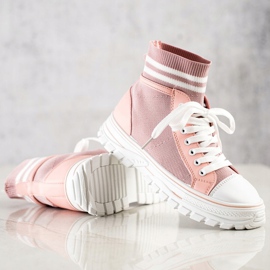 SHELOVET Tênis deslizantes da moda rosa 2