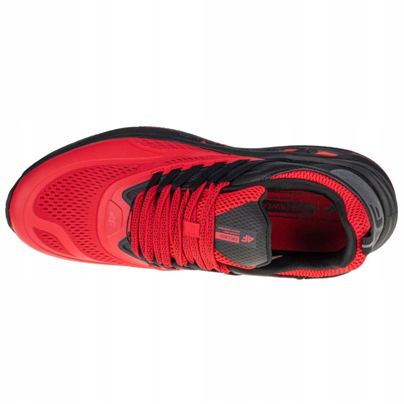 Sapatos masculinos 4F Gecko M D4L21-OBMS102 62S preto vermelho 2