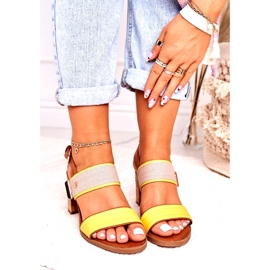 Jezzi Sandálias femininas no Cork Post 20SD35-1826 bege 3