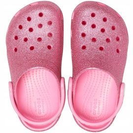 Crocs infantil Classic Glitter Clog rosa 205441 669 1