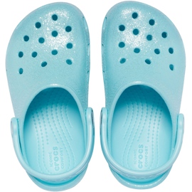 Crocs infantil Classic Glitter Clog azul 205441 4O9 1