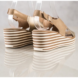 Sandálias Douradas em Cunha Sergio Leone dourado 1