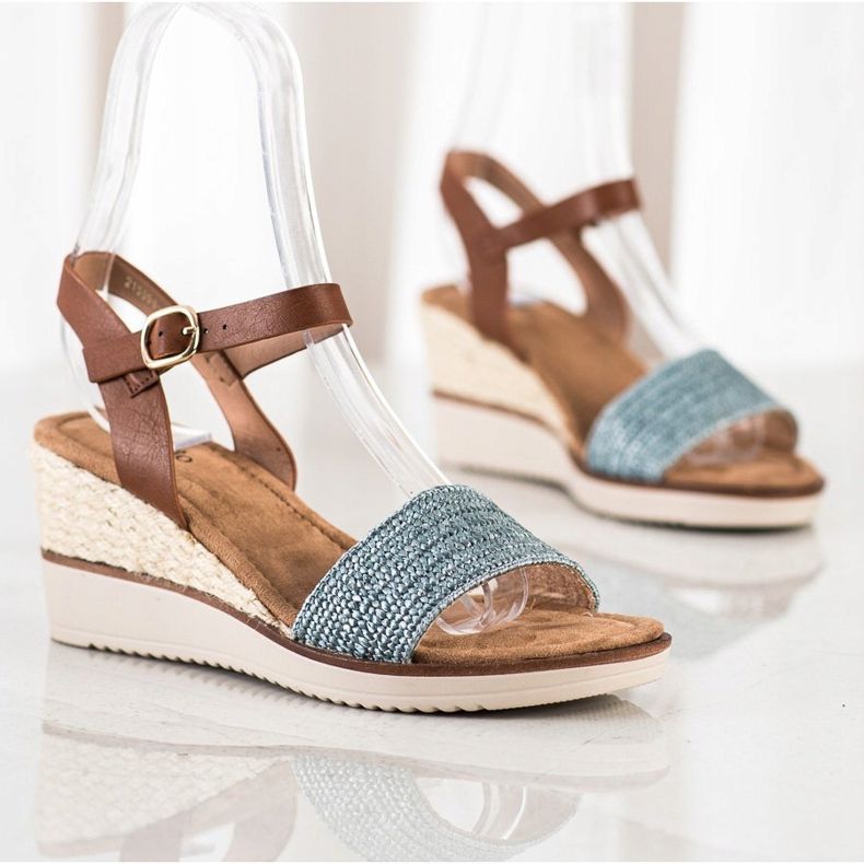 Evento Mais vendidas sandálias trançadas leves castanho azul 1