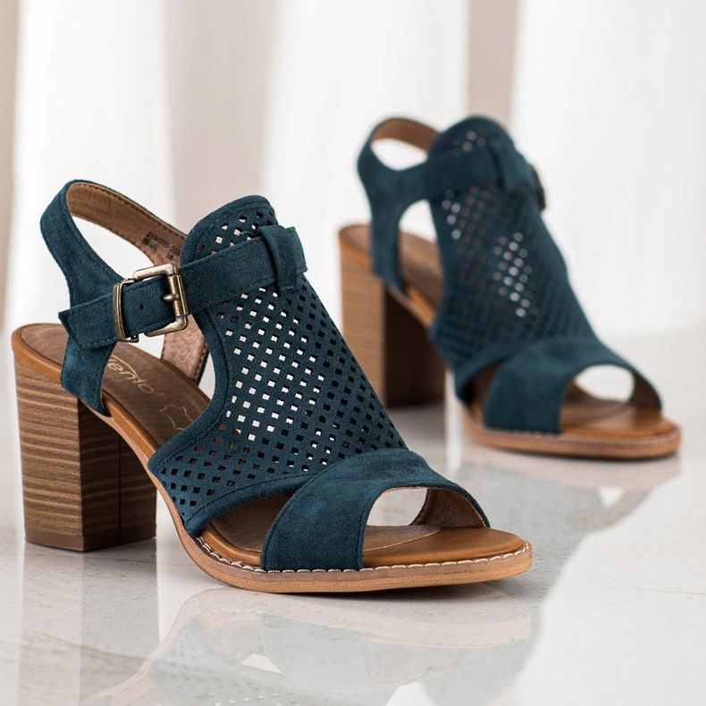 Evento Sandálias a céu aberto na primavera multicolorido azul verde 1