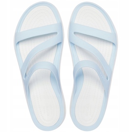 Chinelos femininos da Crocs Swiftwater azul-branco 203998 4JQ 1