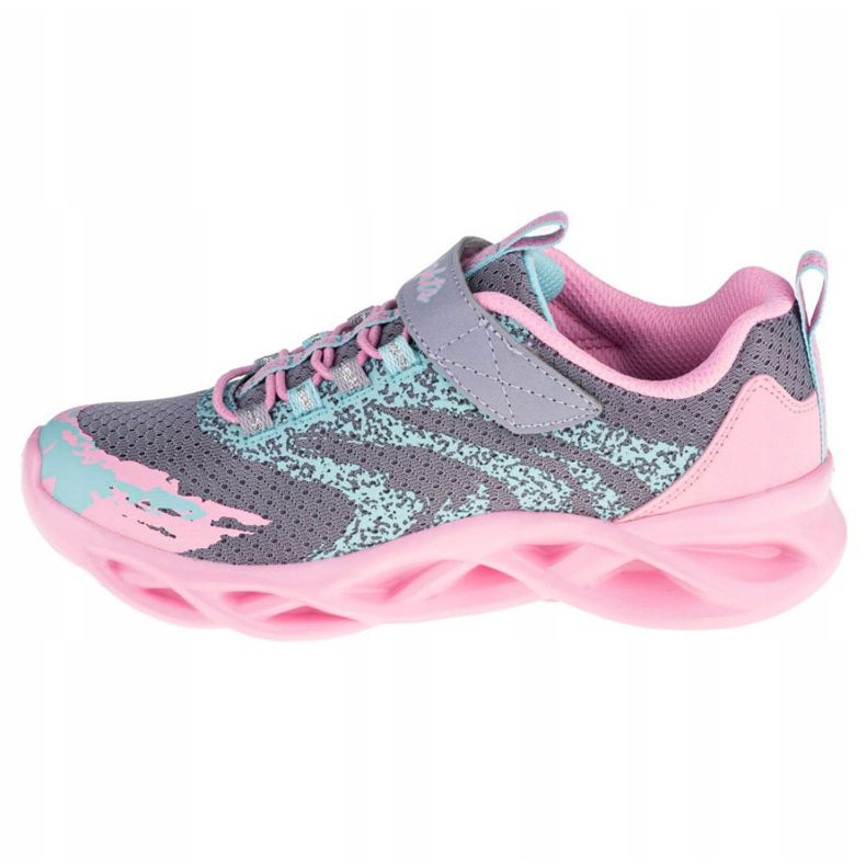 Sapatos Skechers Twisty Brights W 302301L-GYPK rosa cinza 1
