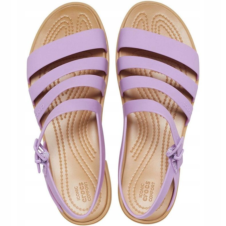 Sandálias femininas Crocs Sandália Tulum Violeta 206 107 5PR tolet 1