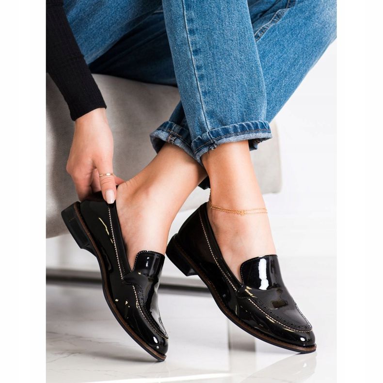 Mocassins lacados Sergio Leone preto 1