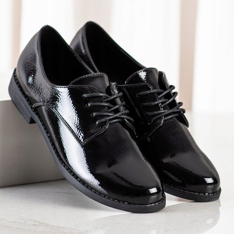 SHELOVET Sapatos de amarrar clássicos preto 1