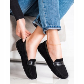 SHELOVET Mocassins Pretos Confortáveis 1