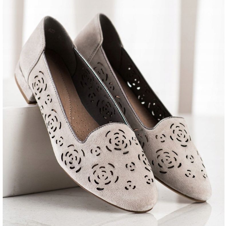 Bombas De Couro Com Rosas Sergio Leone marrom 1