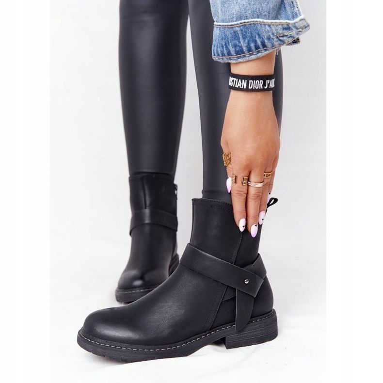 PJ1 Botas quentes femininas pretas trabalhadoras Alivia preto 2