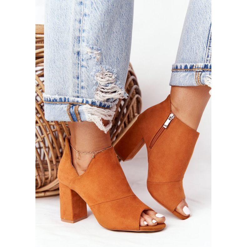 Botas de camurça de primavera em camelo Vinceza 21-17095 marrom 1