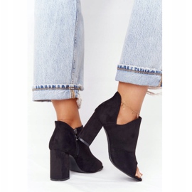 Botas de camurça primavera em um poste Vinceza 21-17095 preto 1