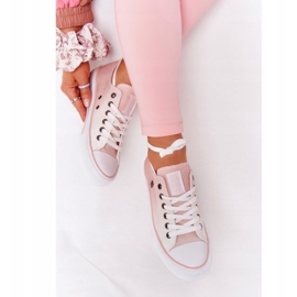 Tênis feminino Big Star HH274127 Ombre rosa branco 2
