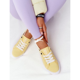 Tênis feminino Big Star HH274062 amarelo 2